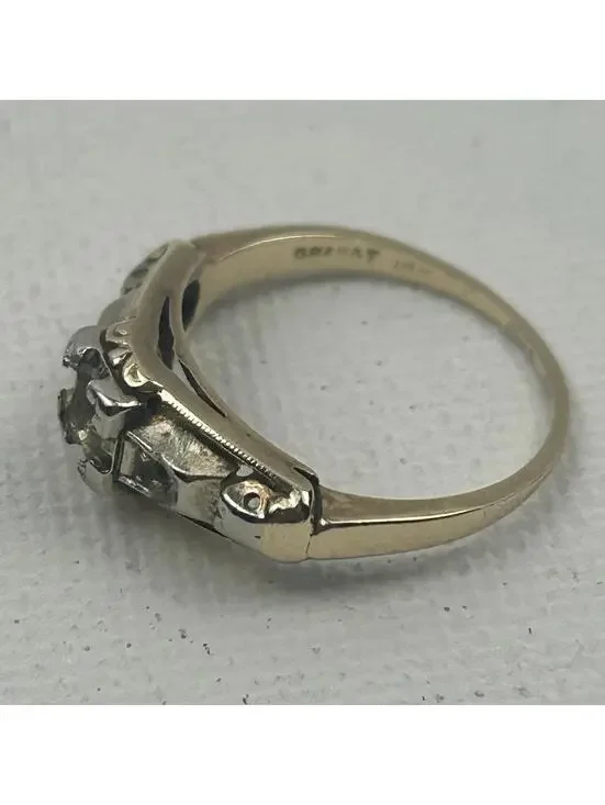 Granat Bros 14k Yellow Gold Engagement Ring Setting Mounting 1.84 Grams NO STONE - Picture 3 of 16